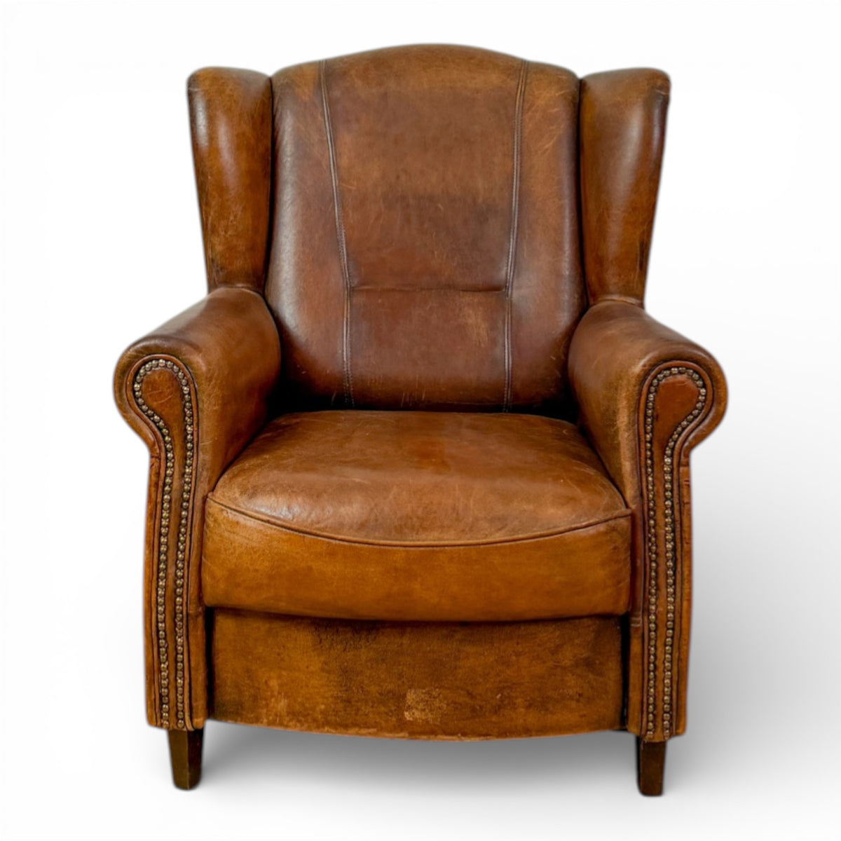 Pair of Early 20th Century Leather Club Chairs