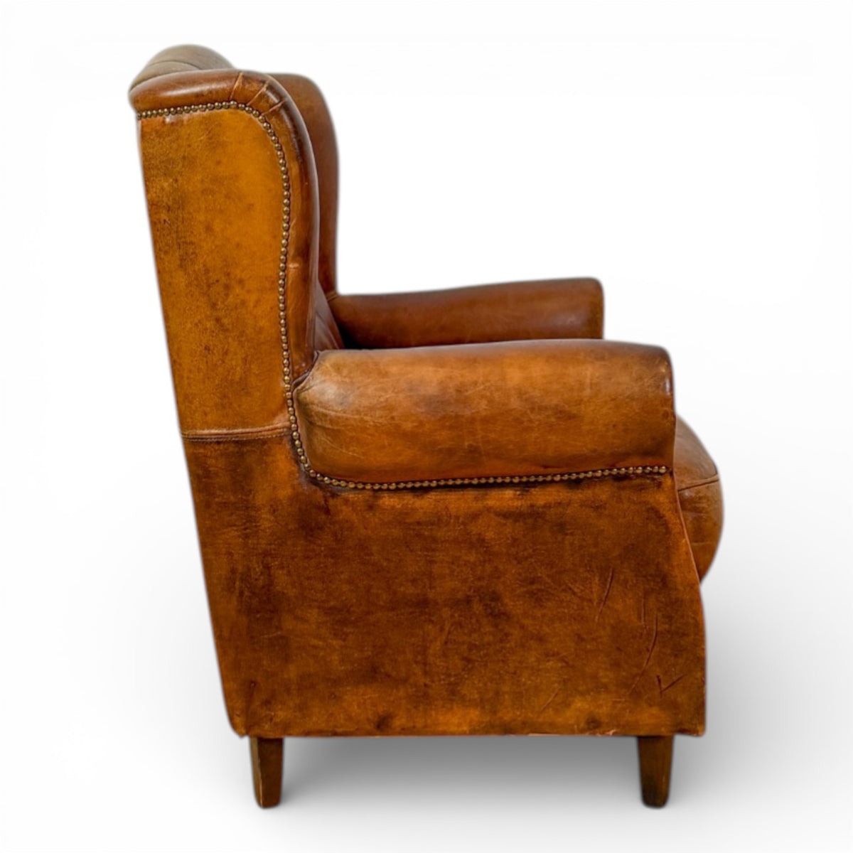 Pair of Early 20th Century Leather Club Chairs