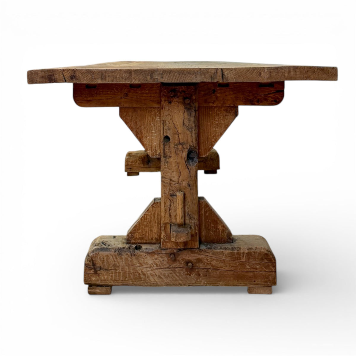 Rustic Oak Trestle Table