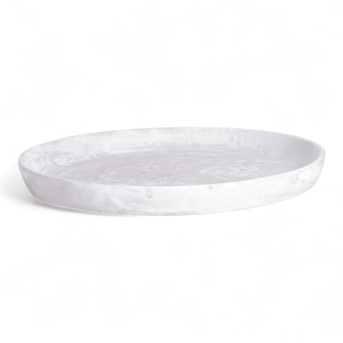 Round Platter - White Swirl