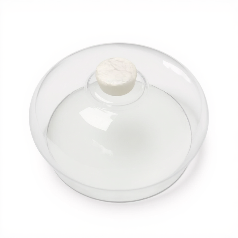 Cake Plate Dome - White Swirl