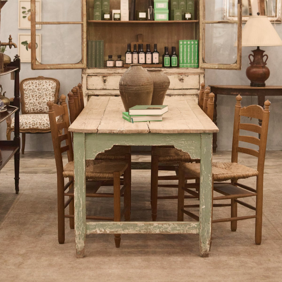 Painted Pine Farmhouse Dining Table