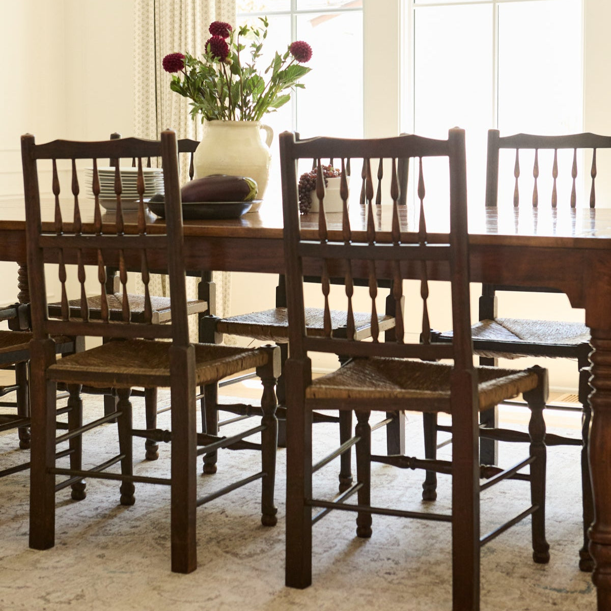 Spindle Back Chairs - Set of 10