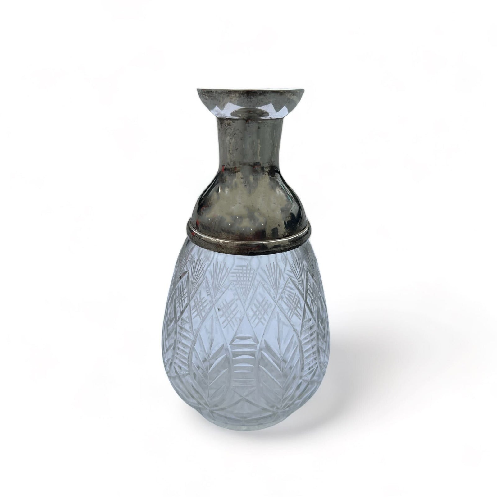 Cut Glass & Silver Vase