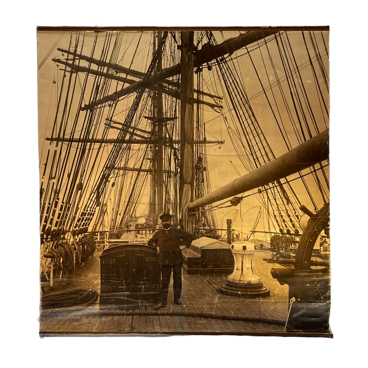 Vintage Oversized Canvas Naval Poster
