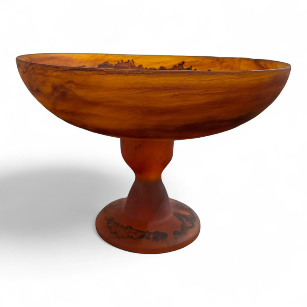 Footed Bowl Large - Tortoise Swirl