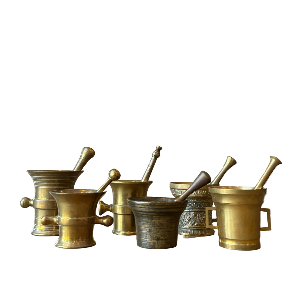 Brass Mortar and Pestle