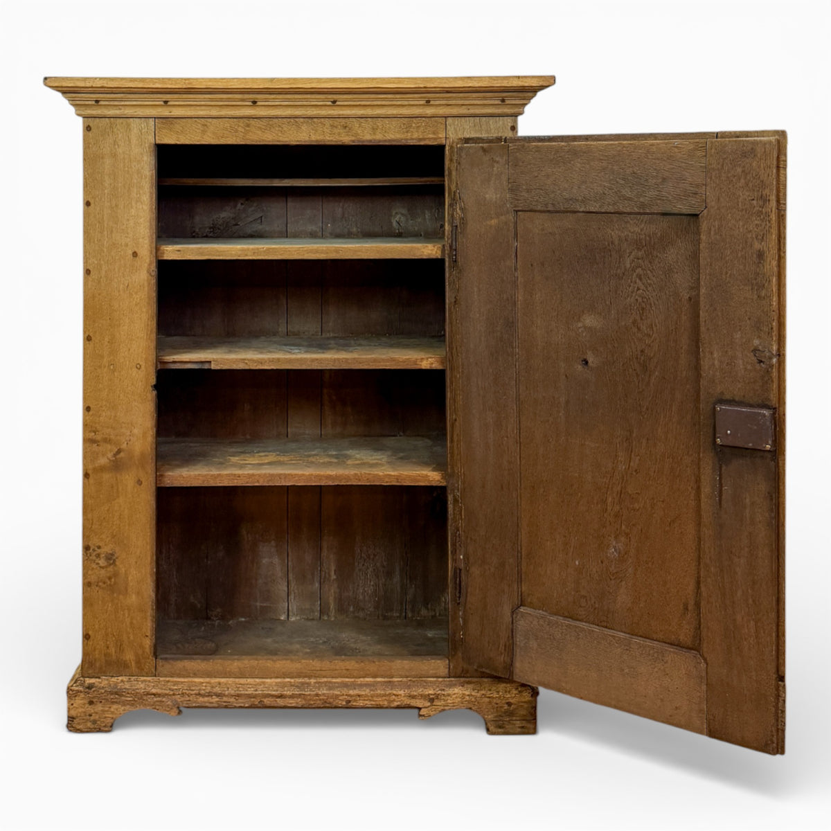 French Oak Bonnetière with Diamond-Panel Door