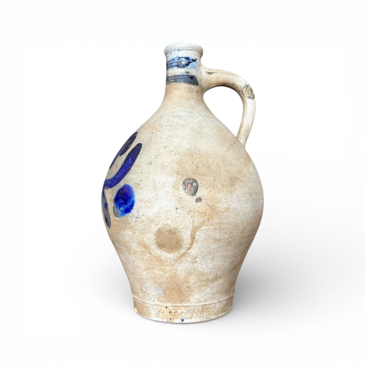 Hand-Thrown Cobalt Stoneware Vase VII