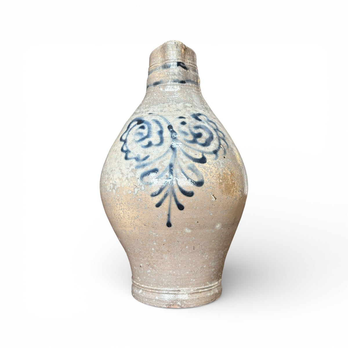 Hand-Thrown Cobalt Stoneware Vase VIII
