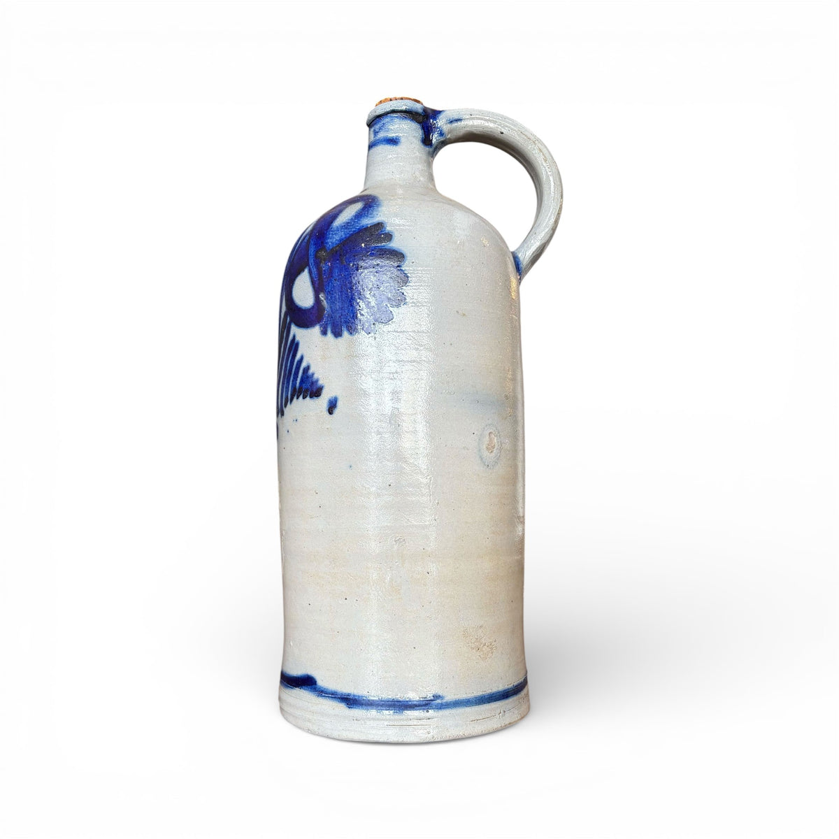 Hand-Thrown Cobalt Stoneware Vase IX