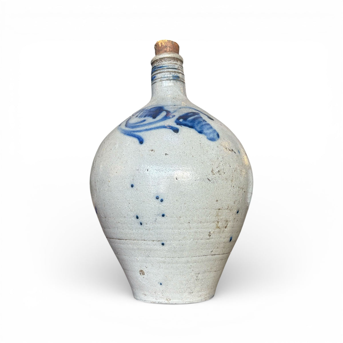 Hand-Thrown Cobalt Stoneware Vase X