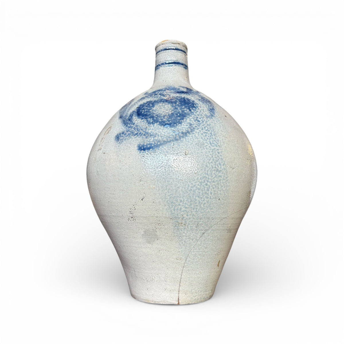Hand-Thrown Cobalt Stoneware Vase XI