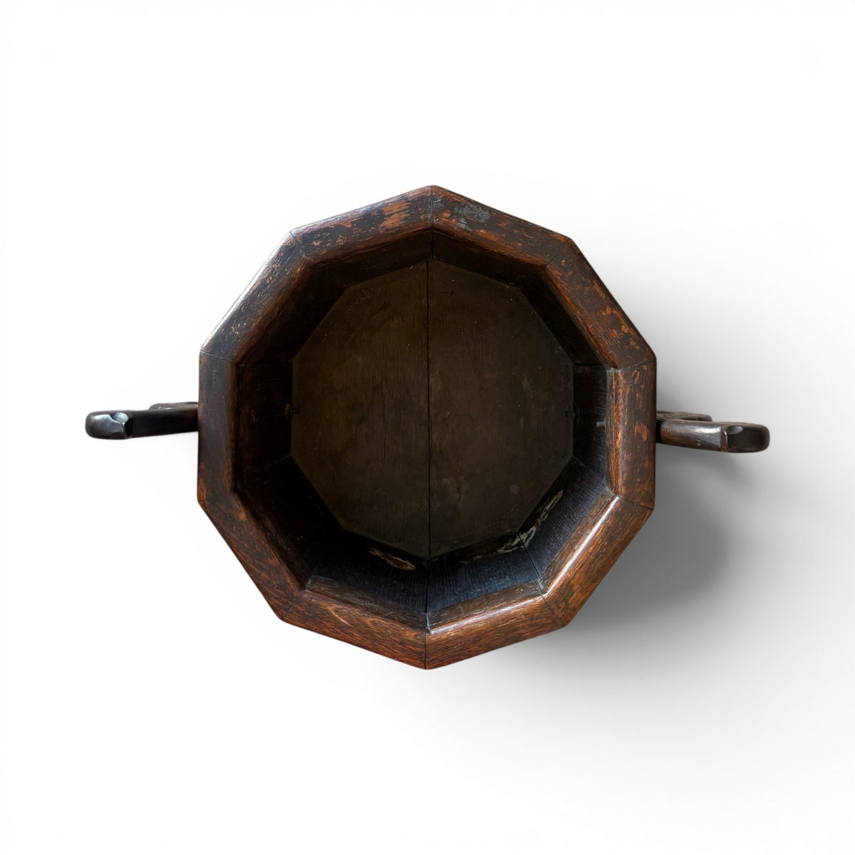 Oak Jardinière with Bird Handles