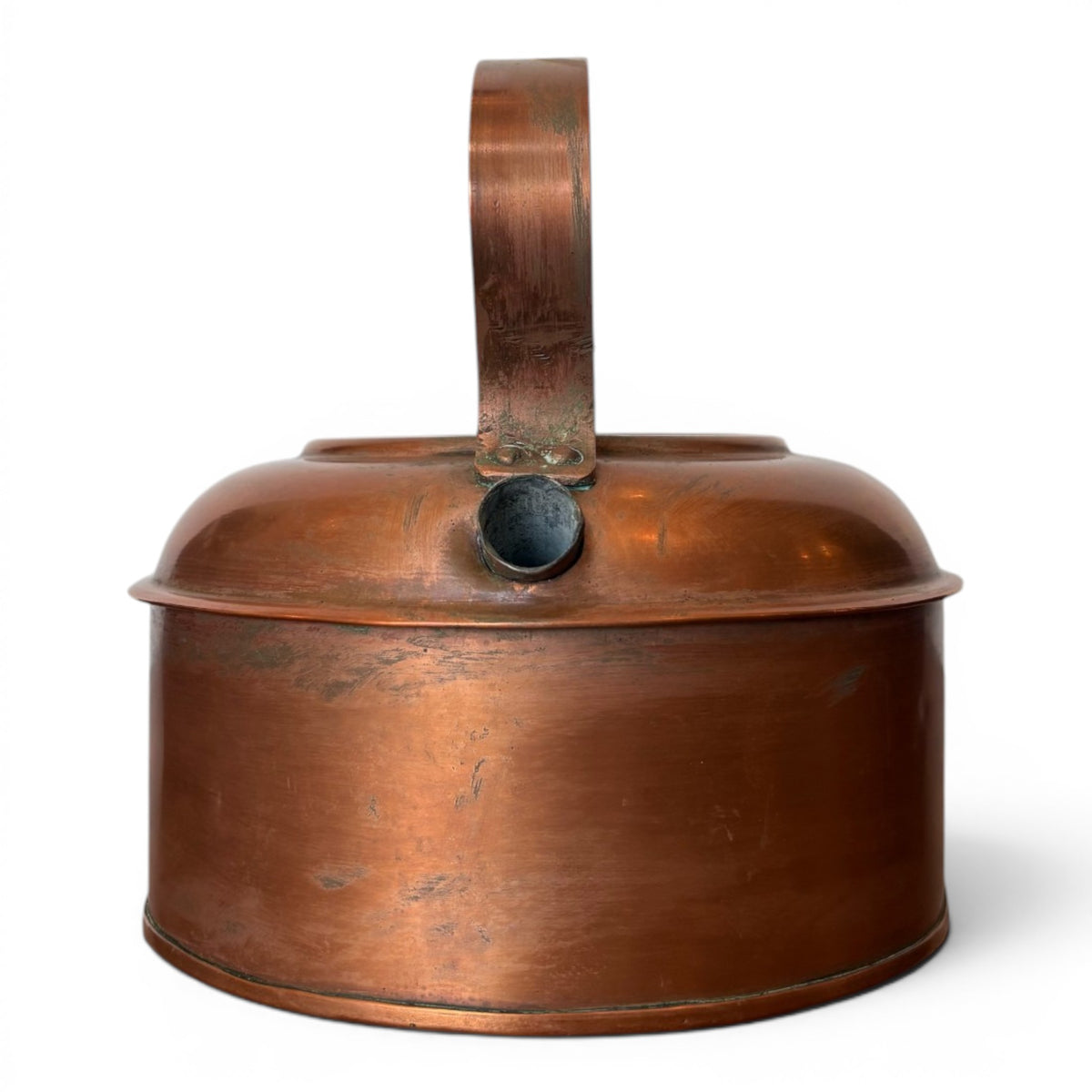 Copper Lidded Vessel with Carry Handle