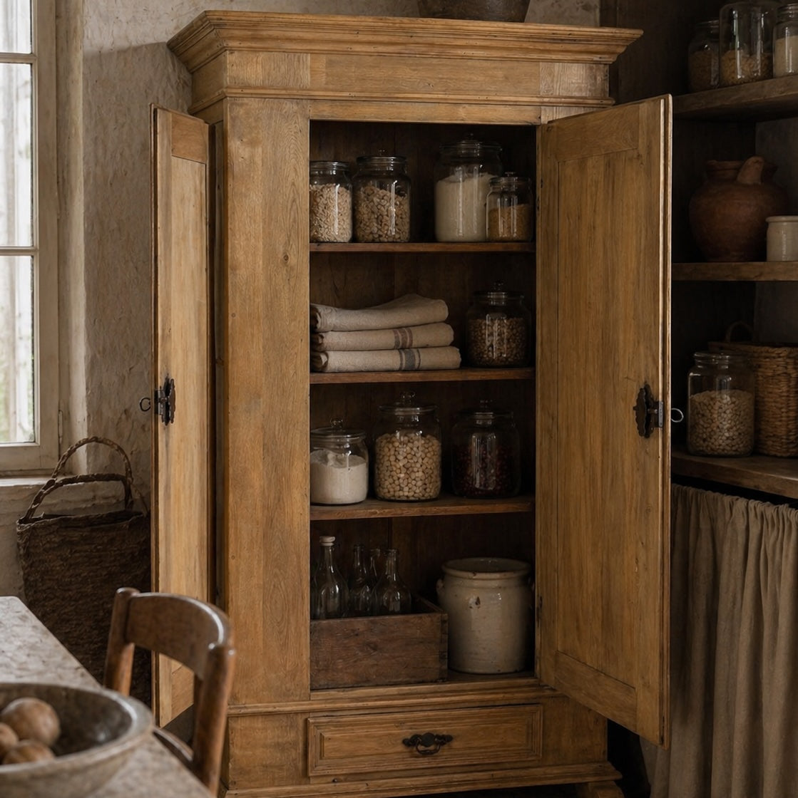 Single Door Kitchen Cupboard in Bleached Oak