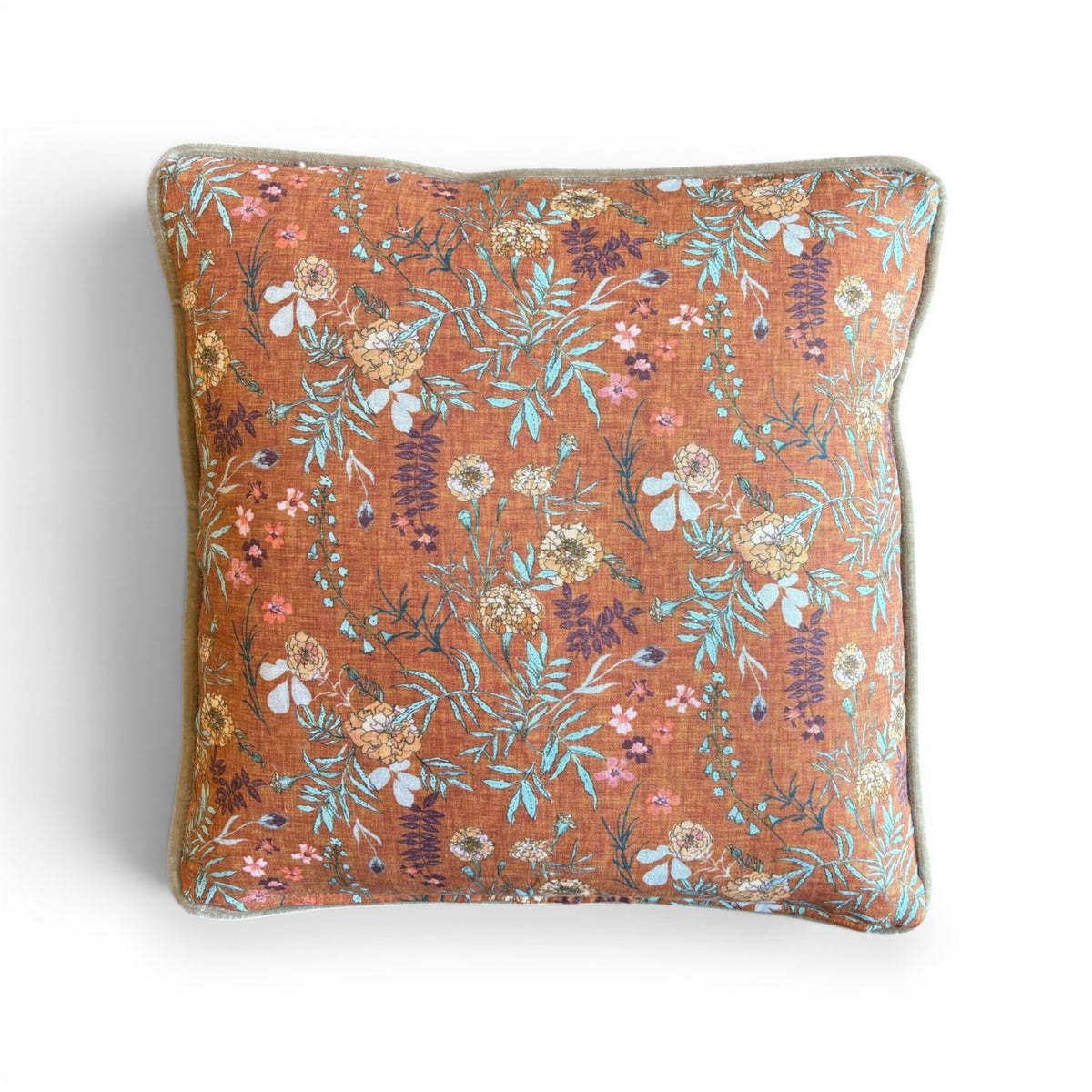Studio Pillow - Orange Floral