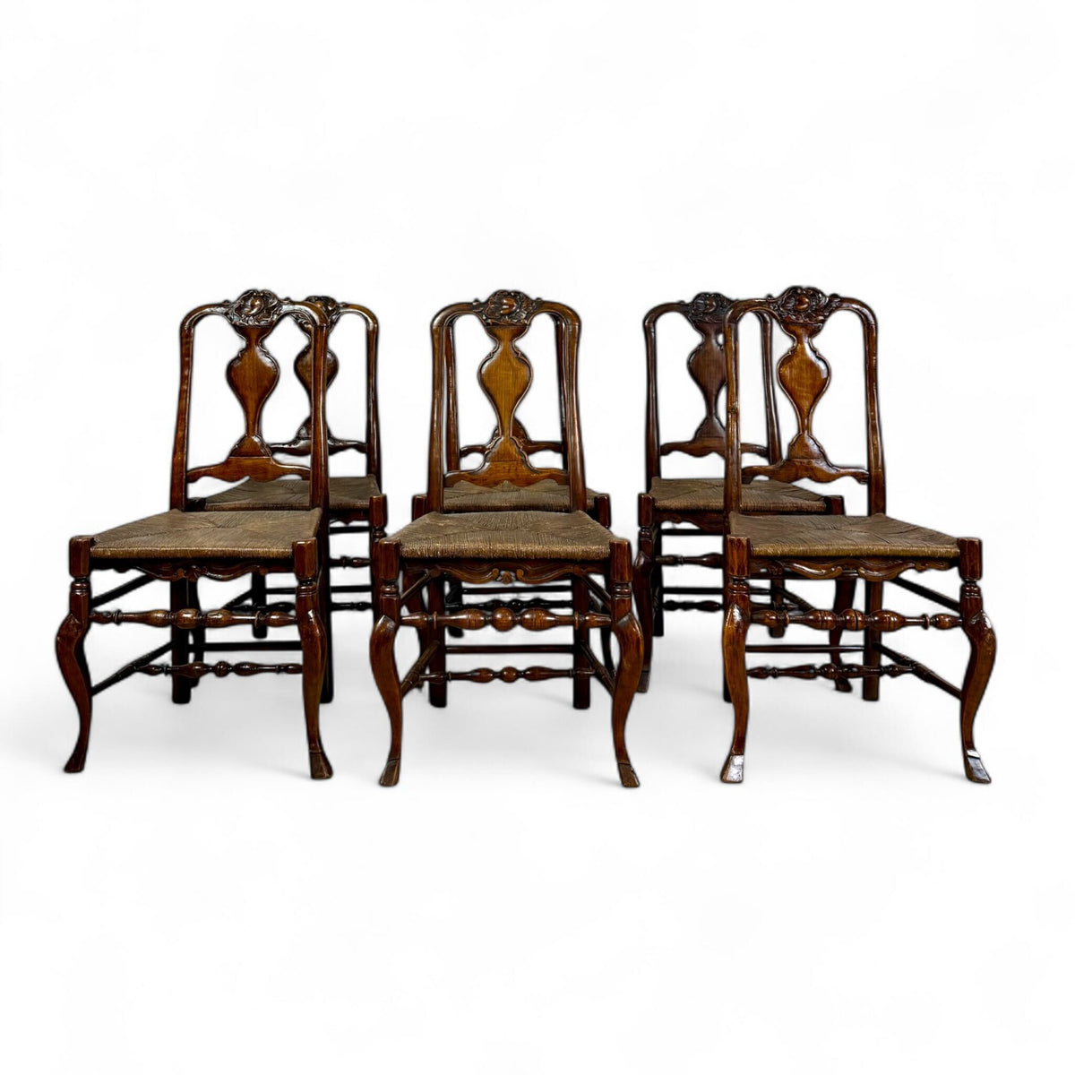 Set of 6 Splat Back Chairs