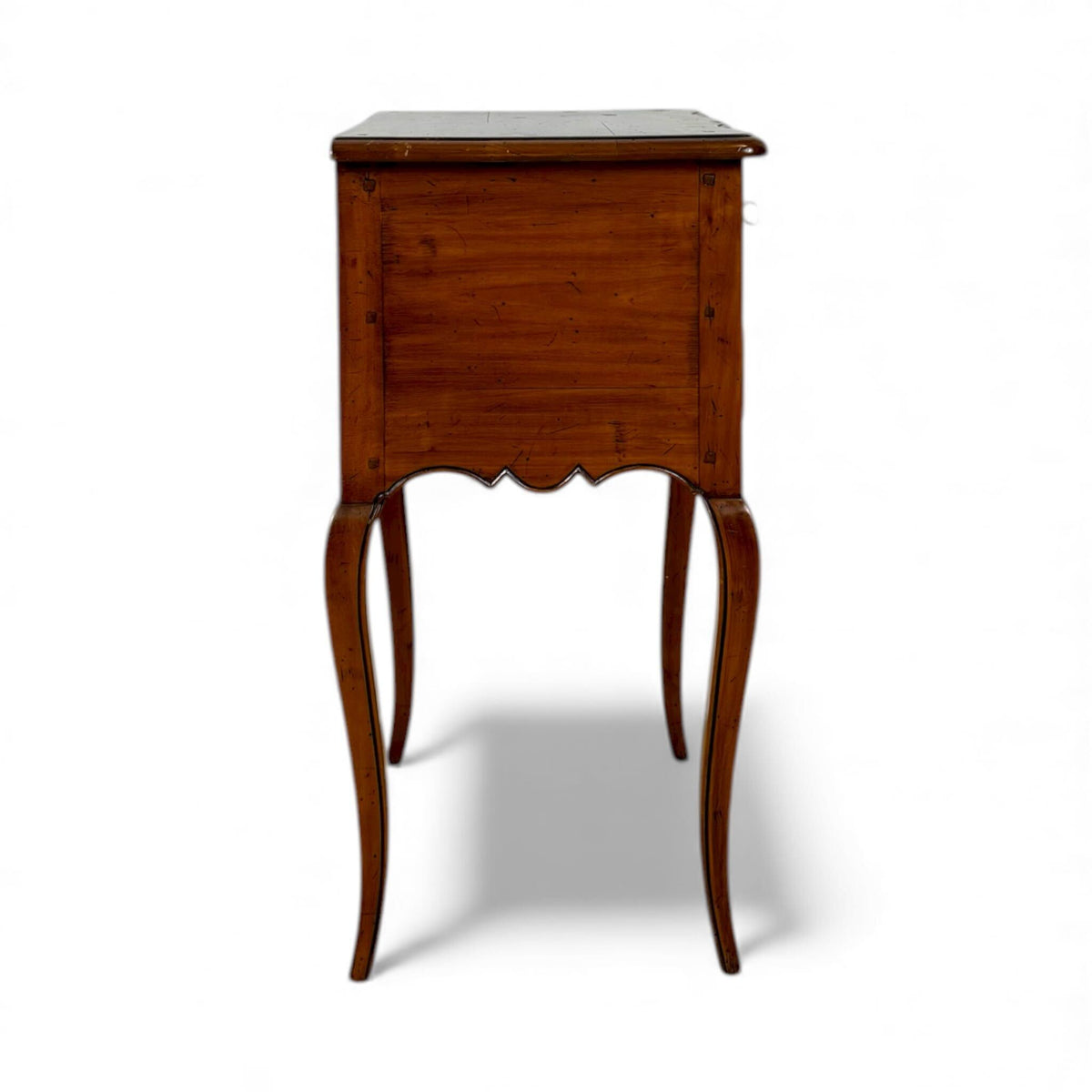 Louis XV Style Walnut Side Table with Heart Escutcheons