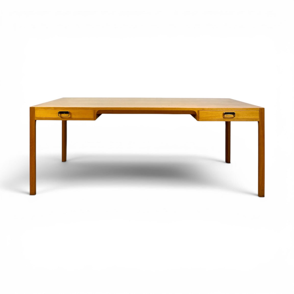 Mid-Century Danish Teak Desk with Integrated Drawers