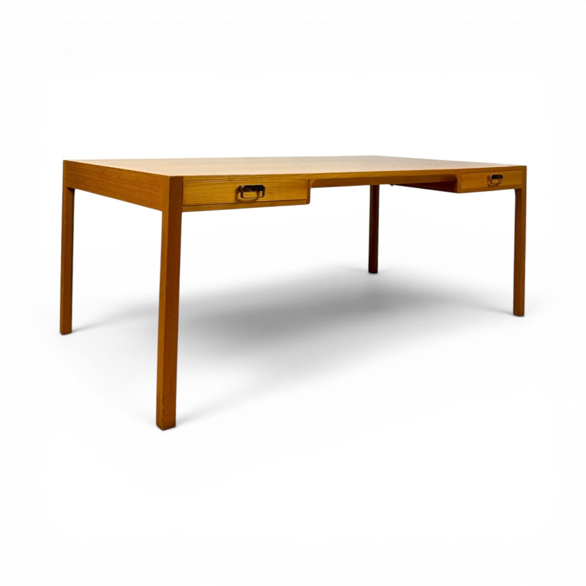 Mid-Century Danish Teak Desk with Integrated Drawers