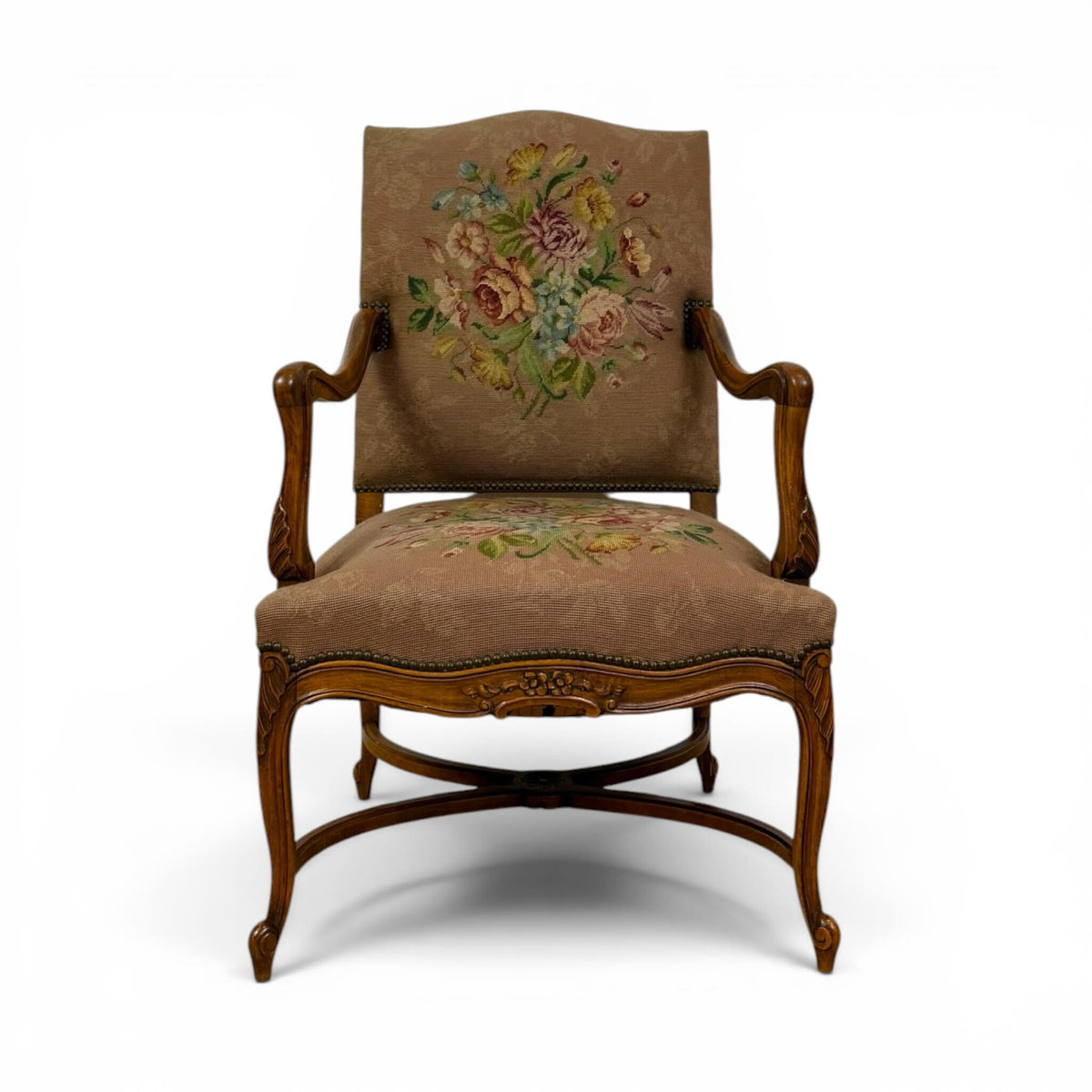 Louis XV Style Needlepoint Chair