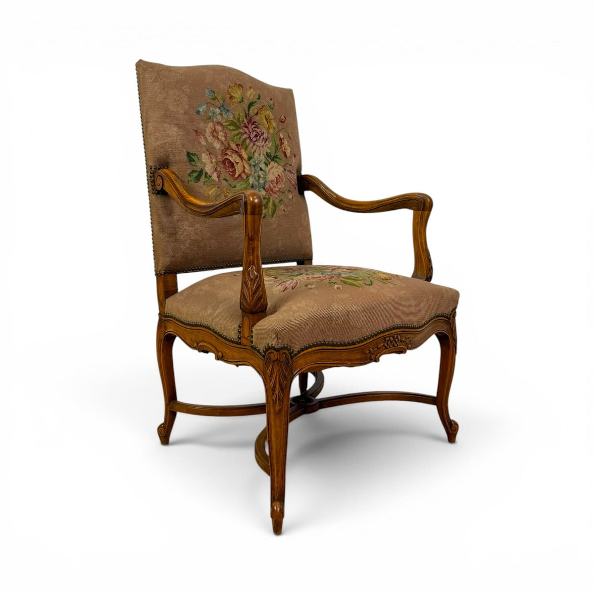 Louis XV Style Needlepoint Chair