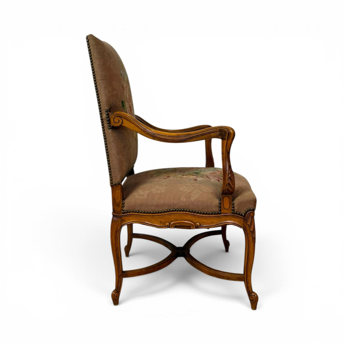 Louis XV Style Needlepoint Chair