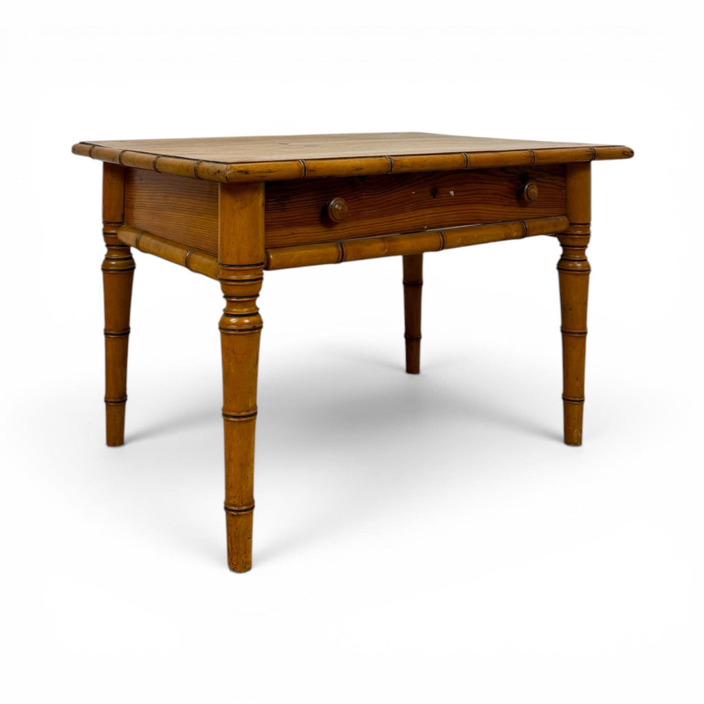 19th Century Faux Bamboo Pine Side Table - Litt Concept House