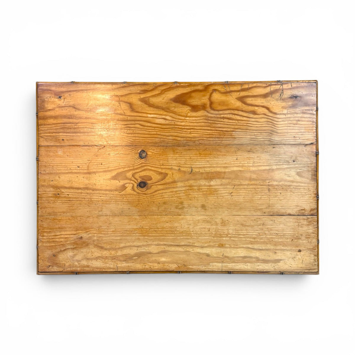 Faux Bamboo Pine Side Table