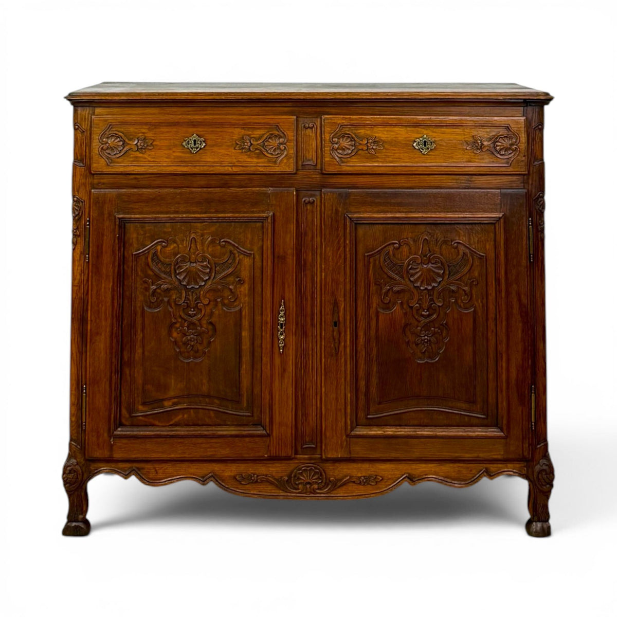 Louis XV French Oak Buffet Cabinet