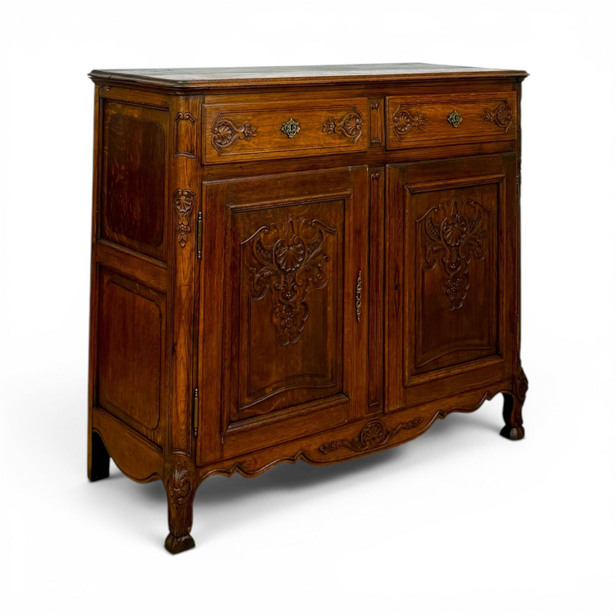 Louis XV French Oak Buffet Cabinet