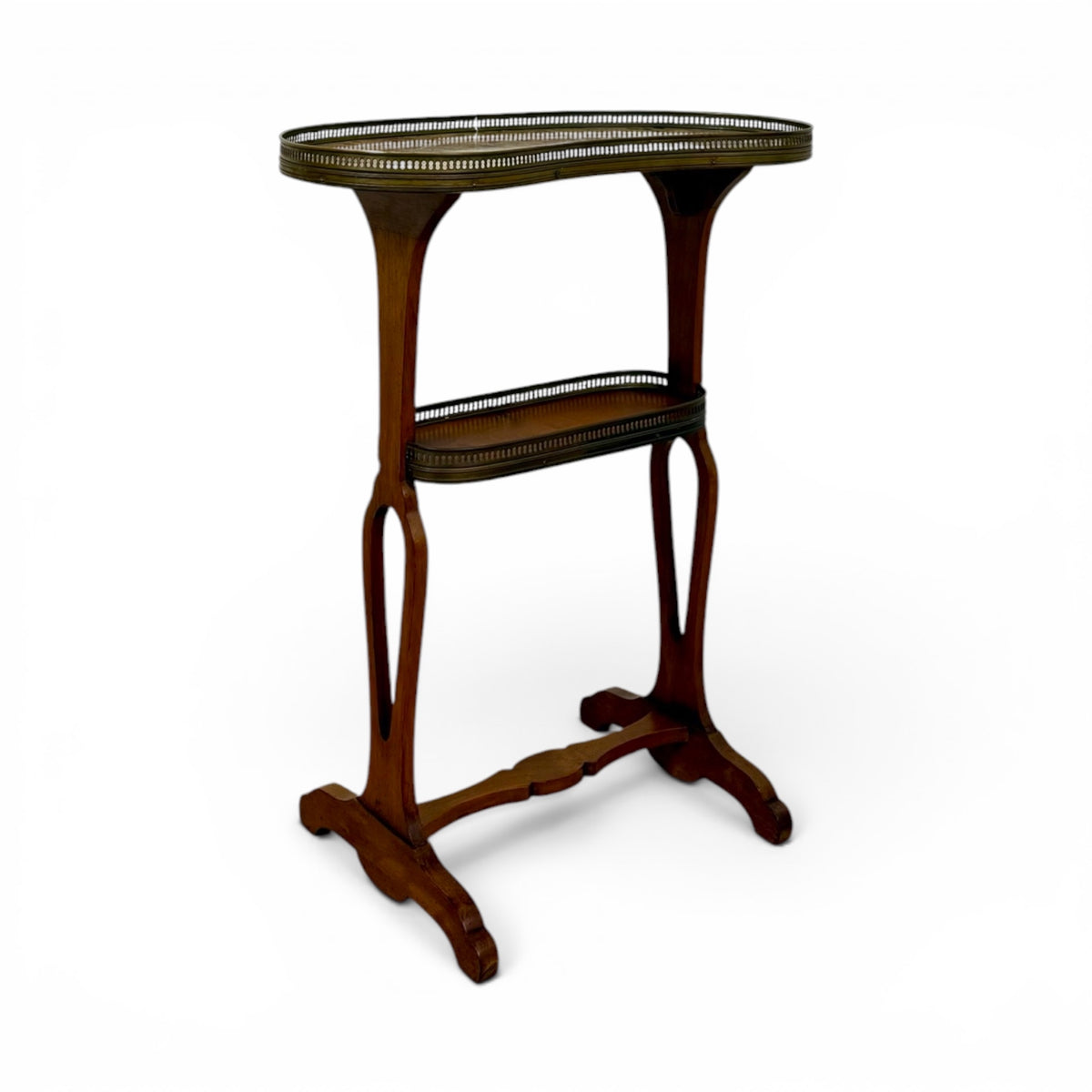 Marble-Top Étagère Side Table