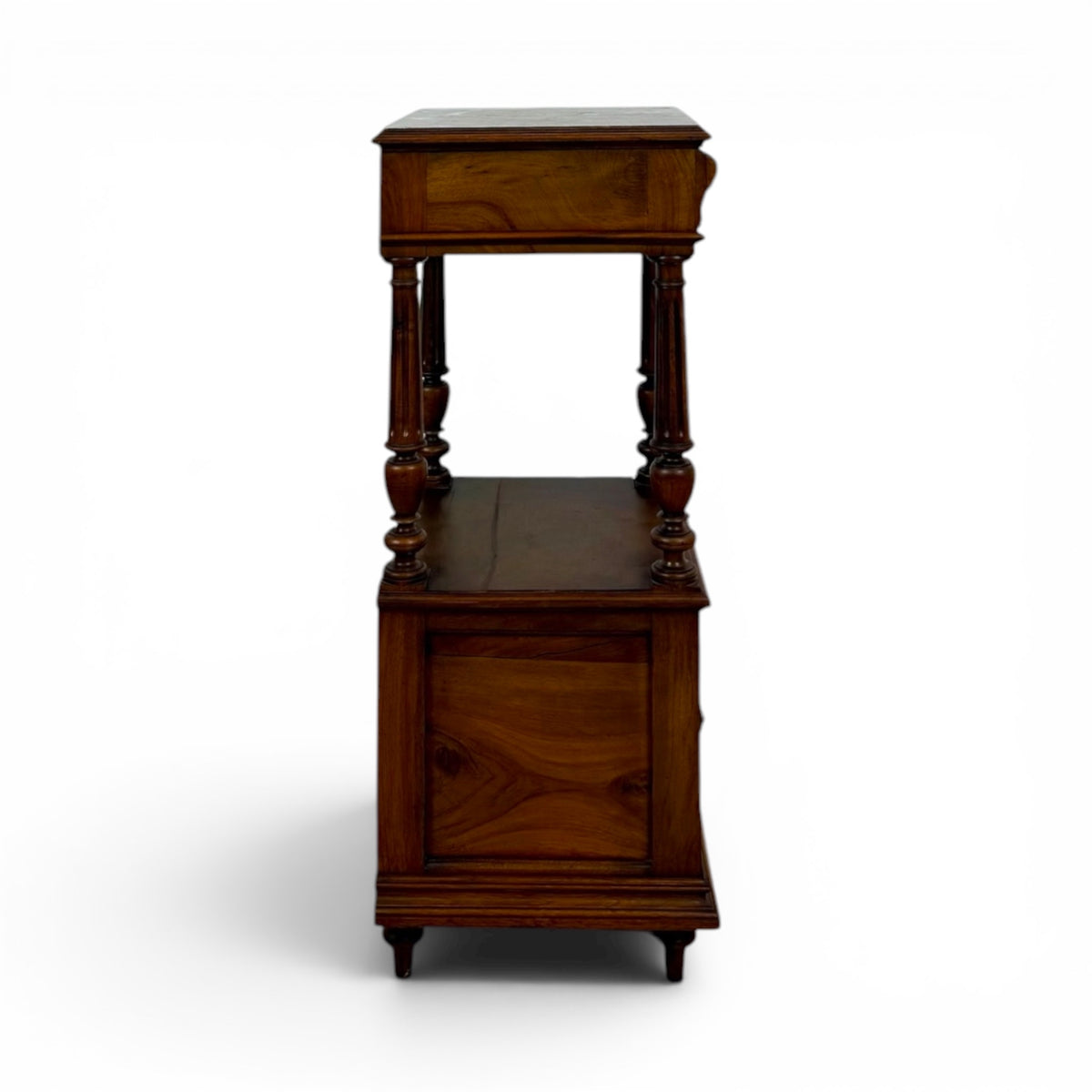 French Marble-Top Bedside Cabinet