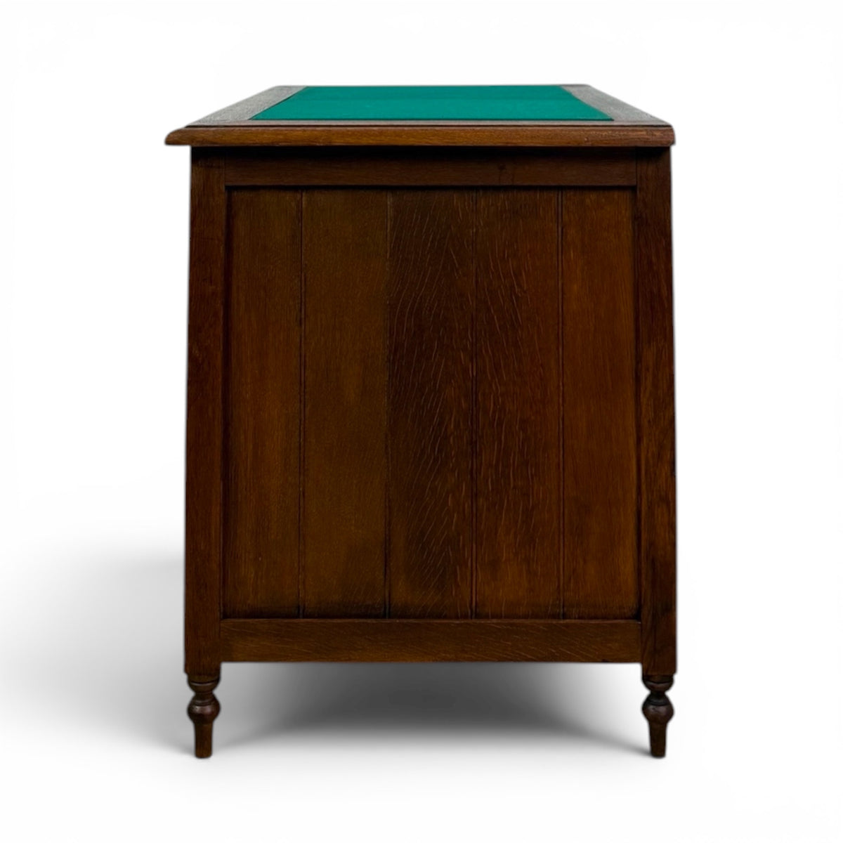 English Oak Writing Desk with Felt Top
