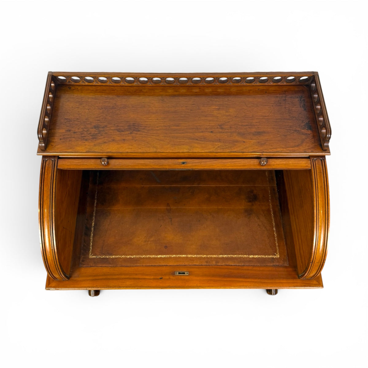 French Walnut Davenport Desk with Carved Griffins