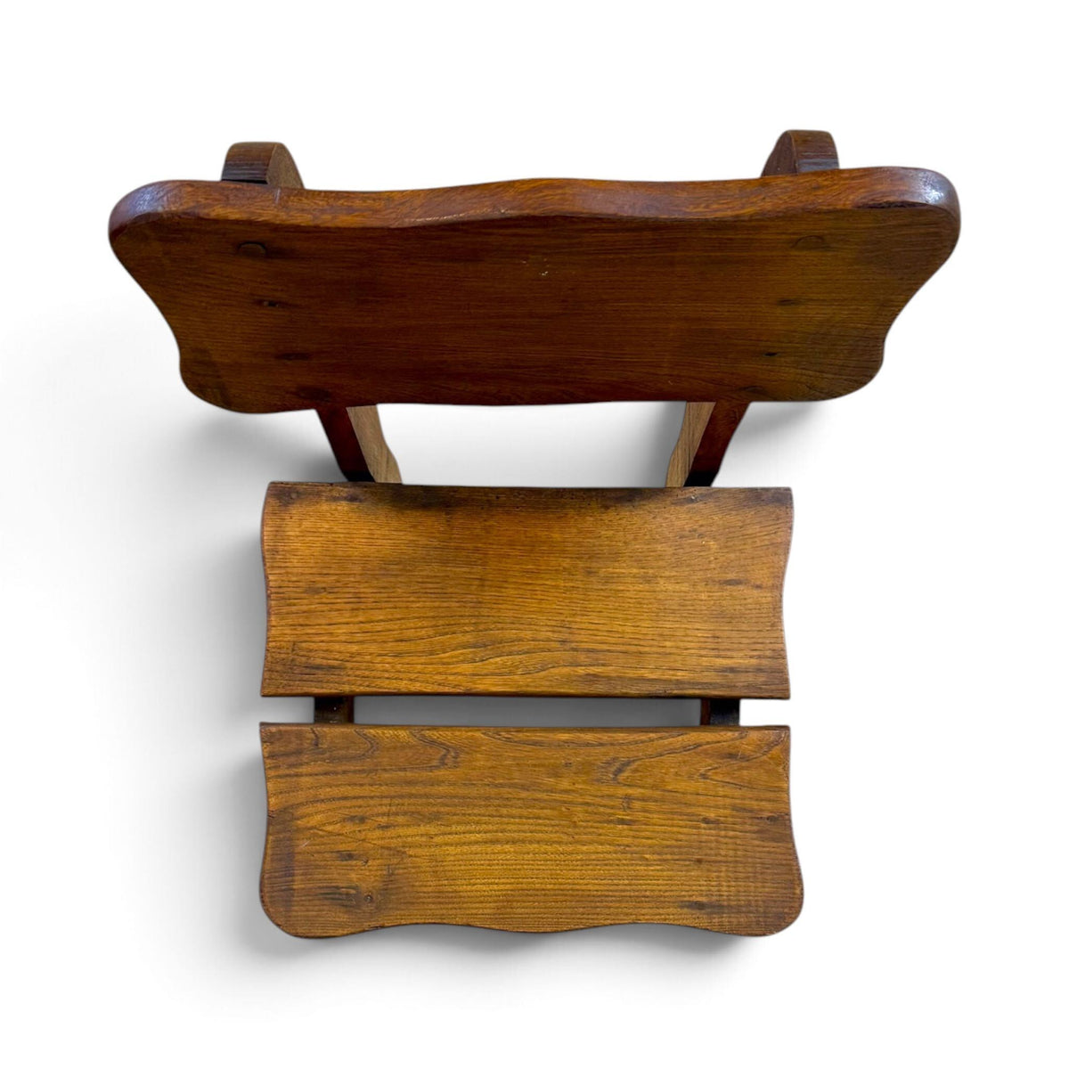 English Oak Side Chair with Sculpted Legs — top