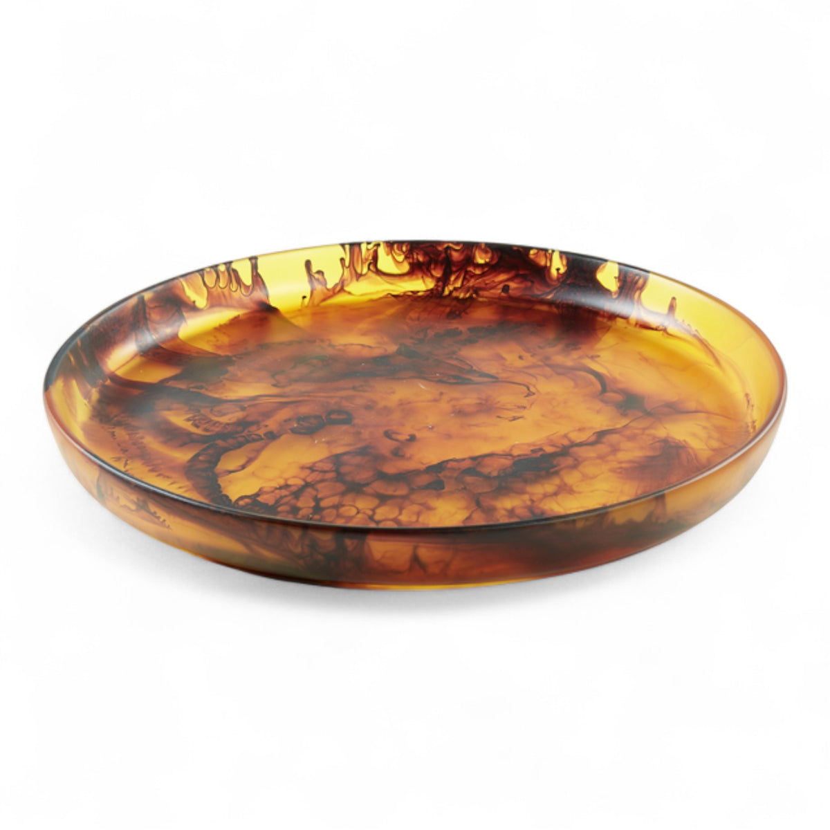 Round Platter - Tortoise Swirl