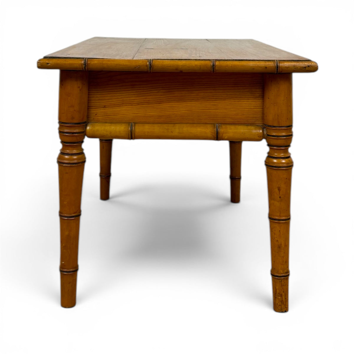 Faux Bamboo Pine Side Table