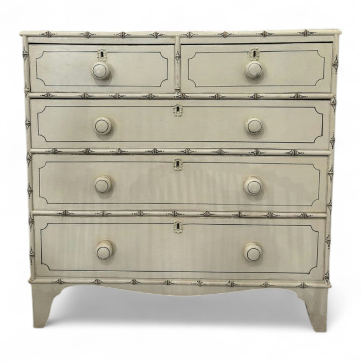Regency Painted Faux Bamboo Chest