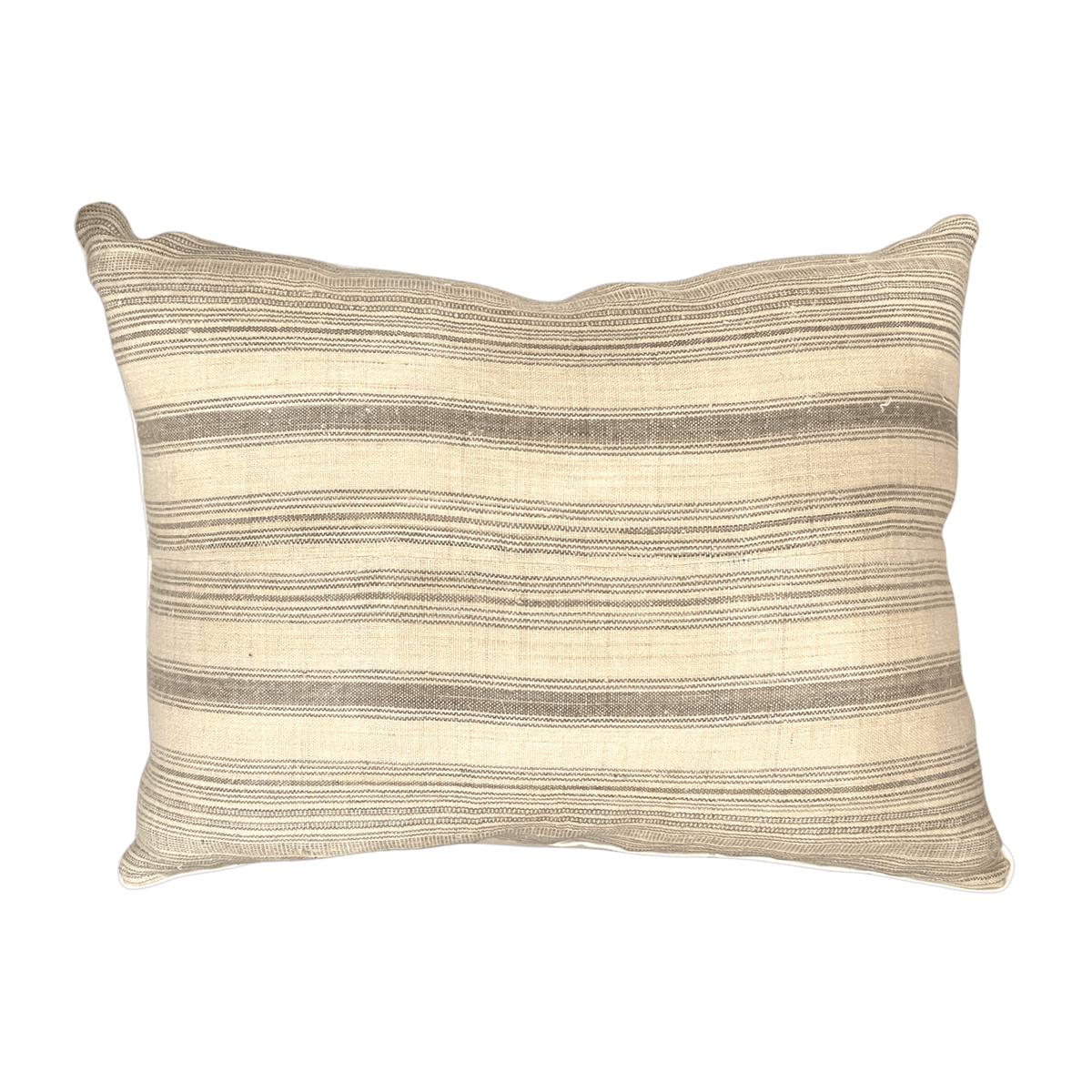 Olive Hemp Striped Pillow