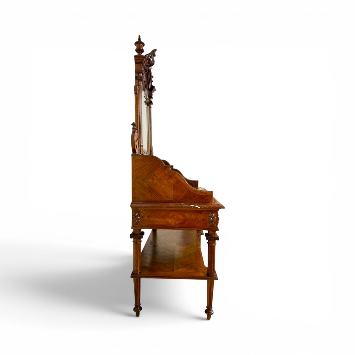 Walnut and Marble Dressing Table