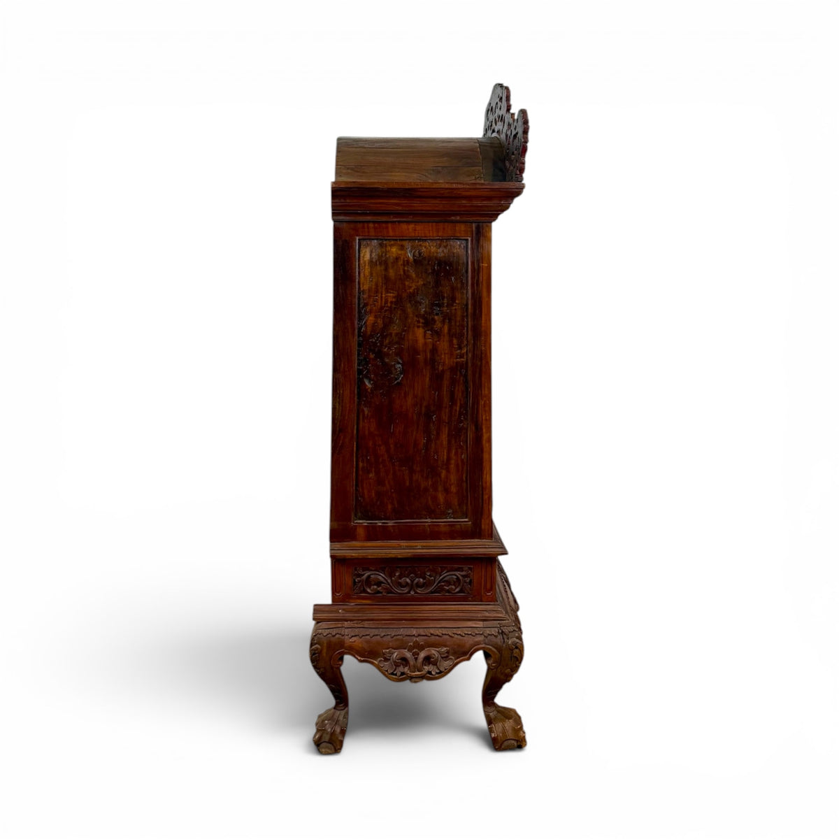 Pair of 19th Century Indonesian Carved Hardwood Cabinets