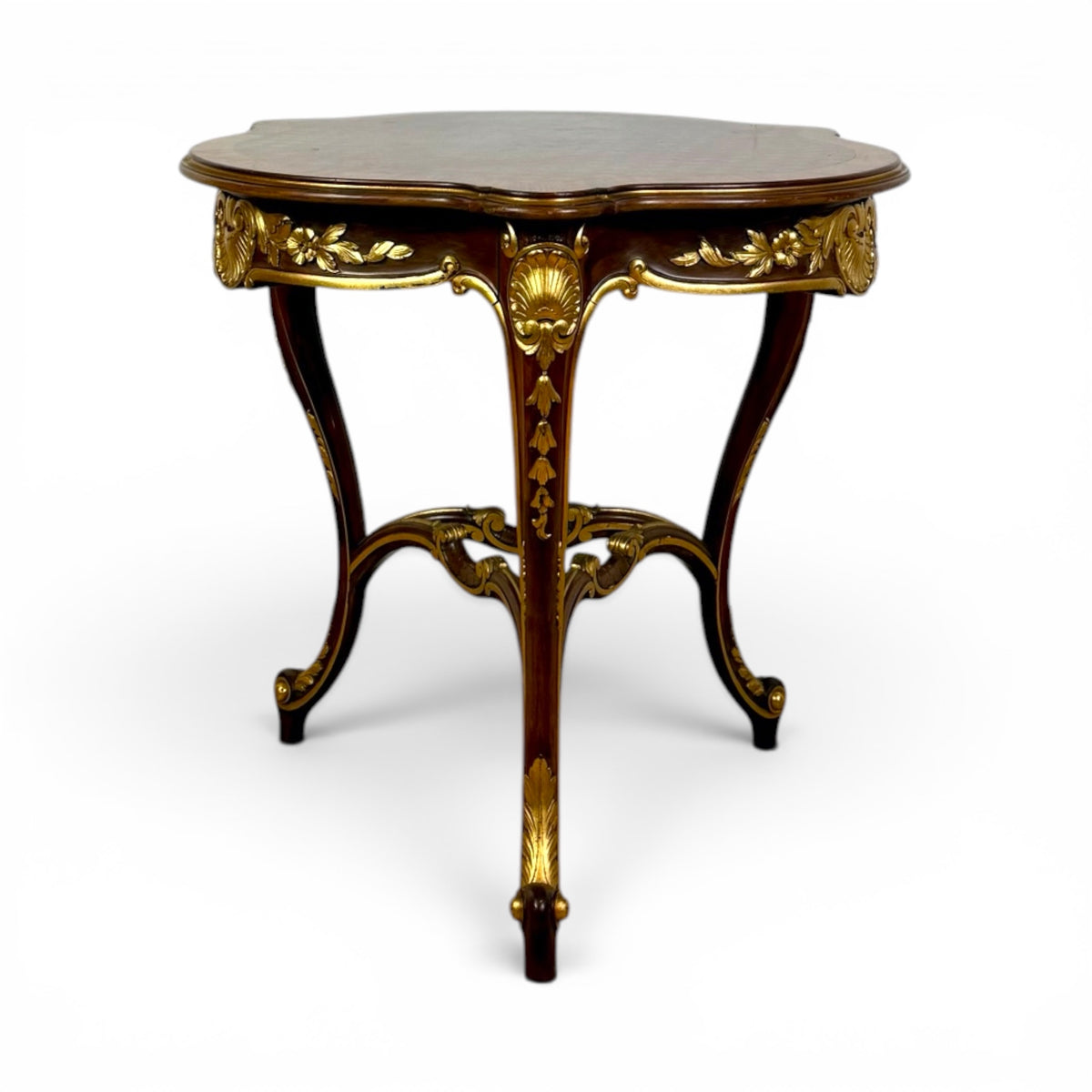 Parquetry Louis XV Giltwood Center Table