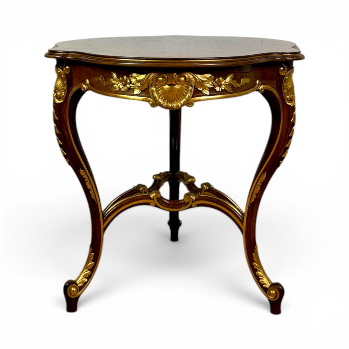 Parquetry Louis XV Giltwood Center Table
