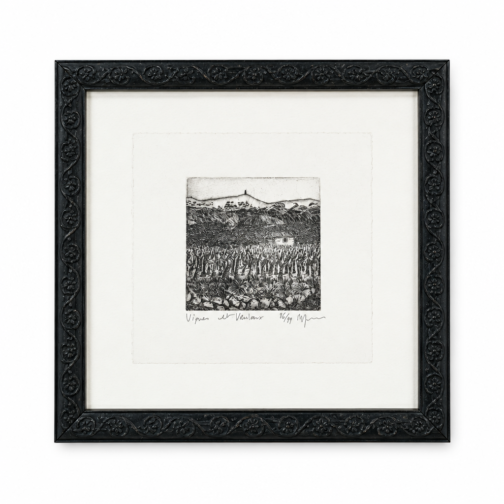 French Market Landscape Etching I