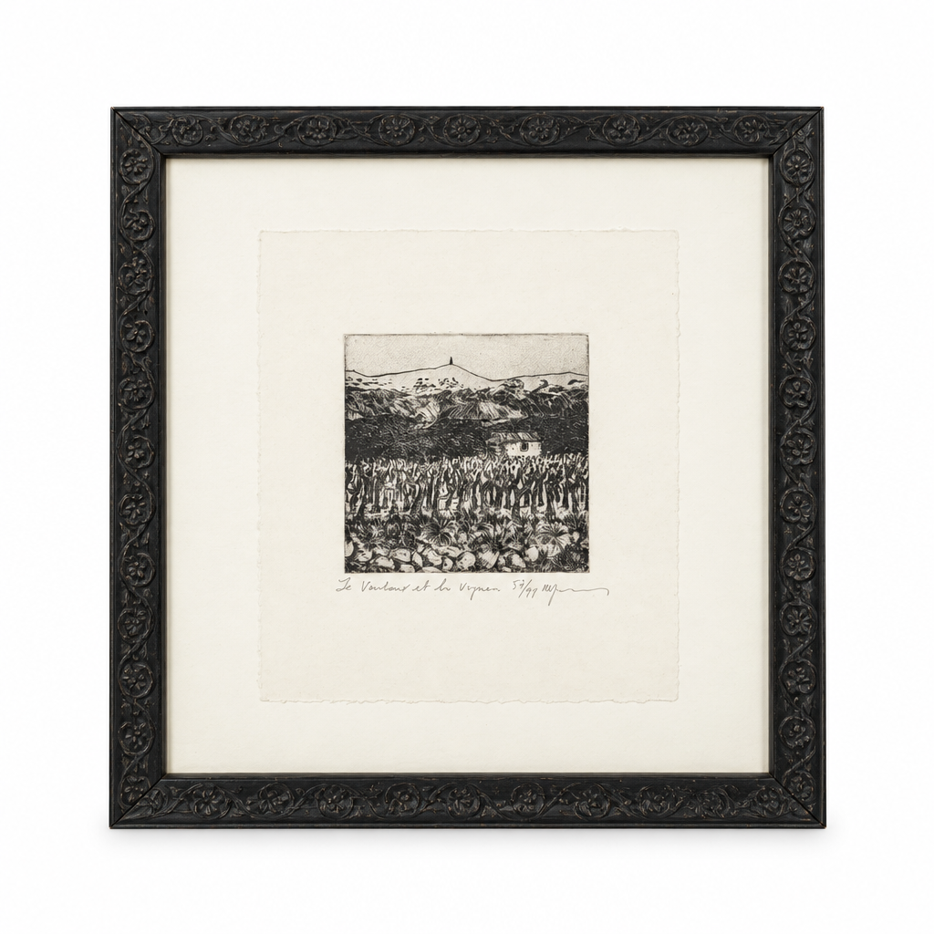 French Market Landscape Etching II