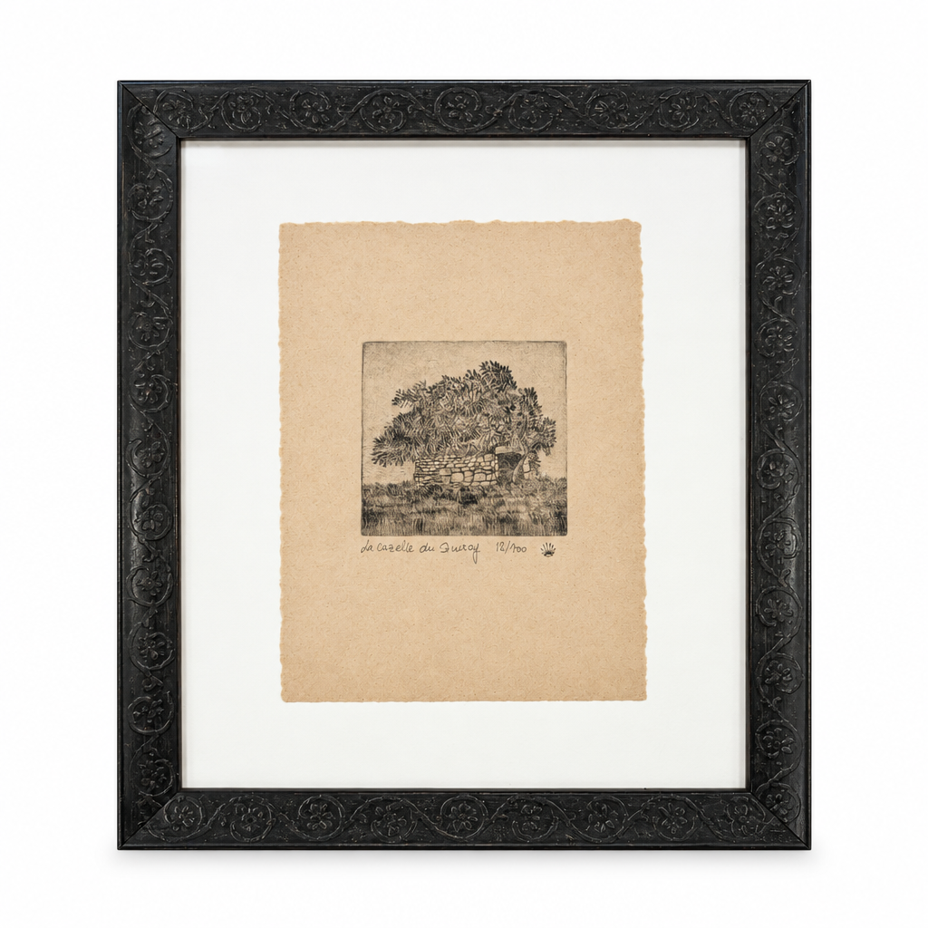 French Market Landscape Etching IV