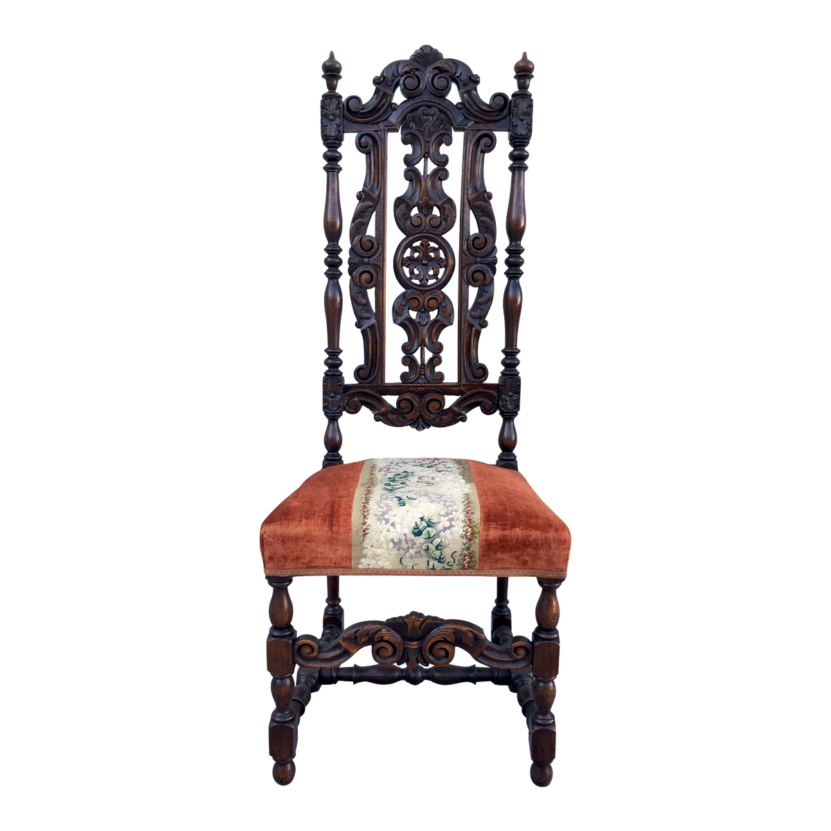 Walnut Hall Chair Circa 1880