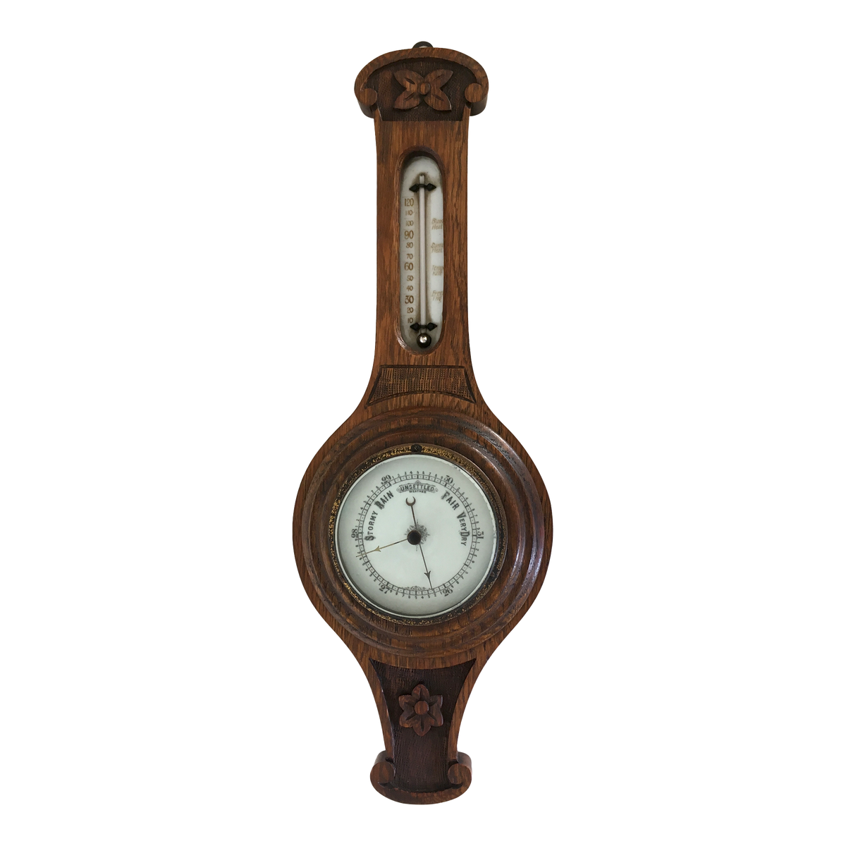 Banjo Barometer &amp; Thermometer Circa 1920